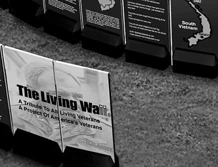 The Living Wall (section1) - A Tribute to all living Veterans - A project of America's Veterans